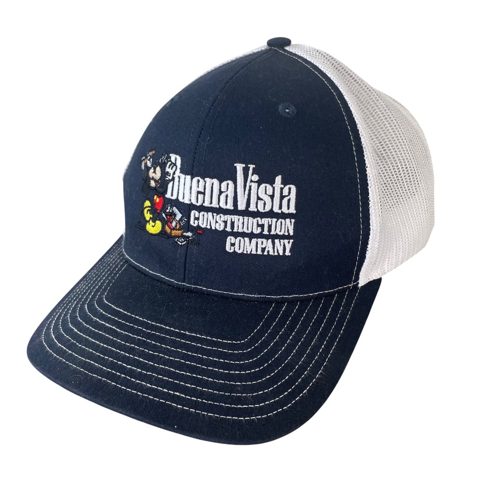 Buena Vista Construction Company Trucker Hat Navy Unisex Adult Embroidered